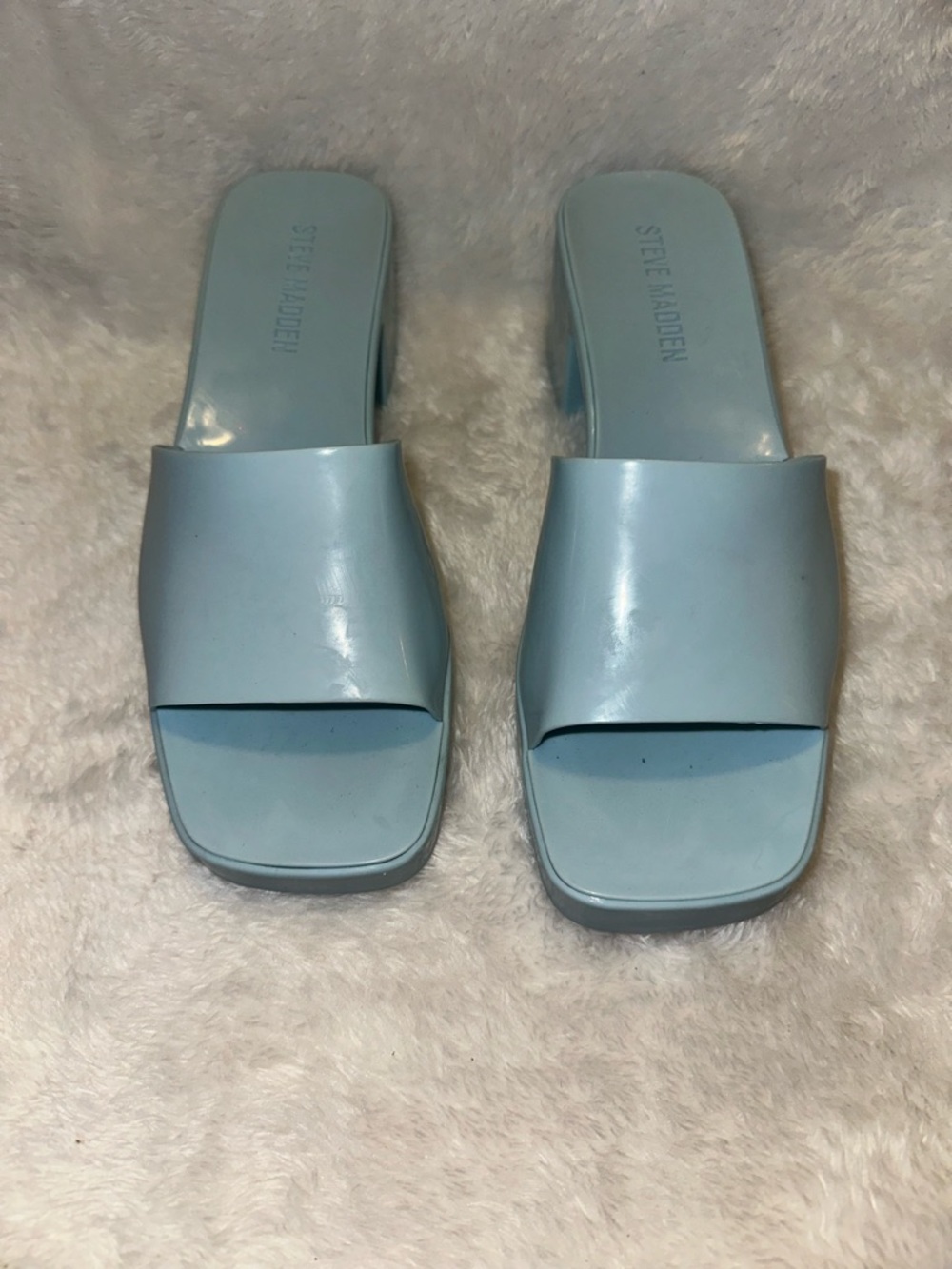 Steve Madden Pastel Blue Slide Mules